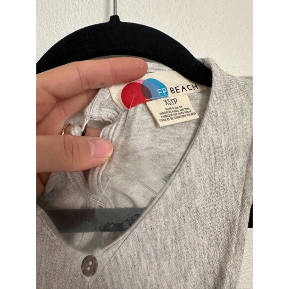 Free People Beach Twisted Open Back Full Length Jumpsuit Gray Women's XS NEW - Picture 5 of 10